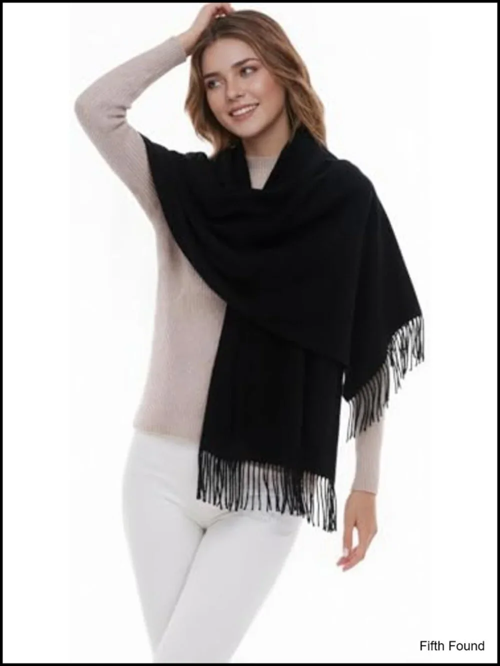 Cashmere Feel Soft Winter Scarf Unisex Warm Solid Wrap